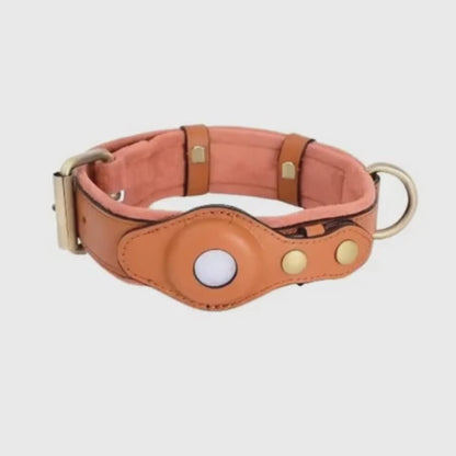 Collar Aura Cuero Noble + AirTag -  Marrón Clásico